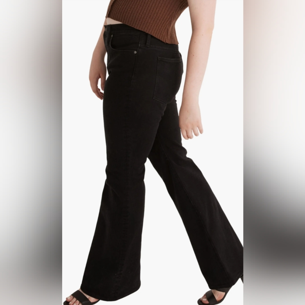 Madewell The Perfect Vintage Flare Jean Black Sherborn Wash High Rise- 33/16 - Picture 2 of 15
